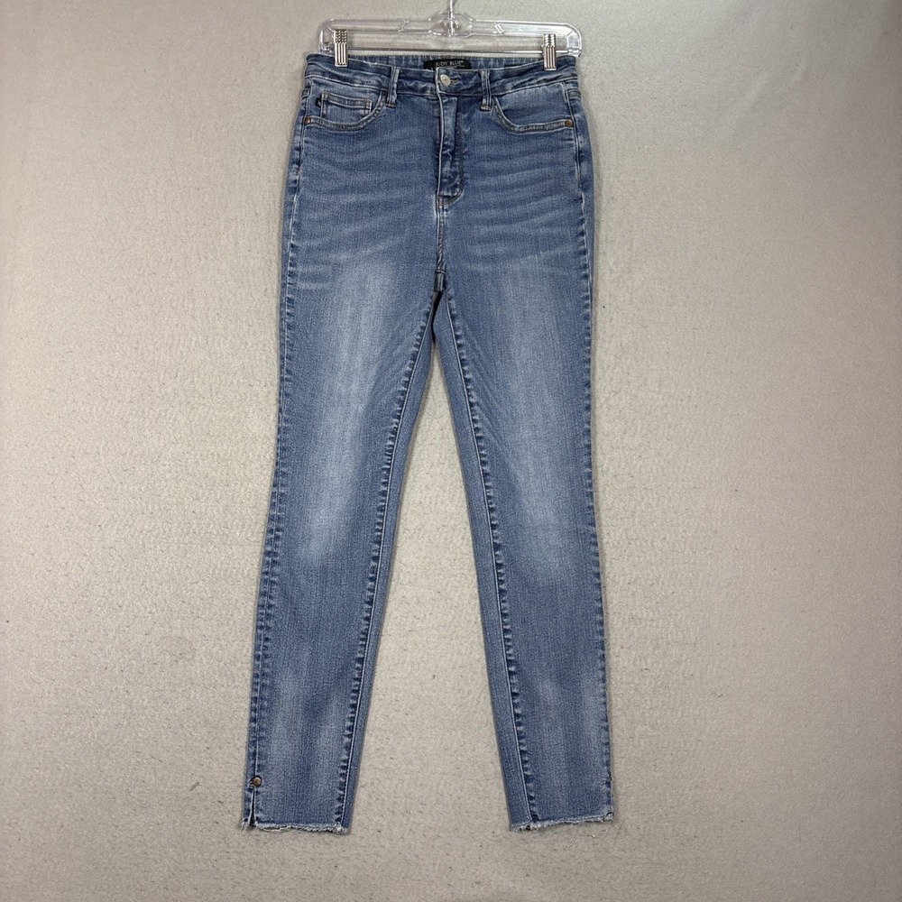 Judy Blue Los Angeles Jeans Skinny Fit 7/28 Mid Rise‎ Raw Hem